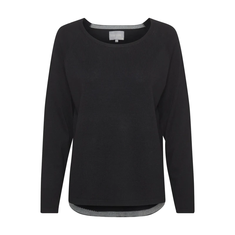 Image of culture Woman sweater CULTURE Annemarie Solid Noir Female L