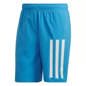 Image of adidas Classic Length 3-Stripes Swim Shorts Mens - Pulse Blue / White