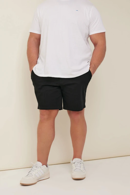Image of BadRhino BadRhino Men Stretch Chino Shorts in Black Size: 44R Black 44R Male 5059738084603