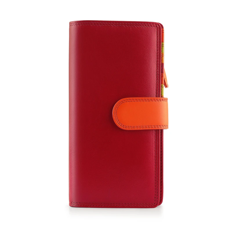 Image of PRIMEHIDE 'London' Leather Bifold Purse Red