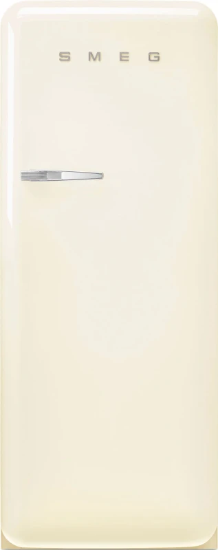 Image of Smeg 244 Litre Fifties Style Right Hand Hinge Freestanding Fridge With Ice Box Cream FAB28RCR6UK Cream colour