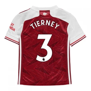 Image of adidas Arsenal Kieran Tierney Home Shirt 2020 2021 Junior - Red