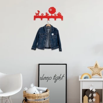 Image of Hansel - Red Red Metal Wall Hook