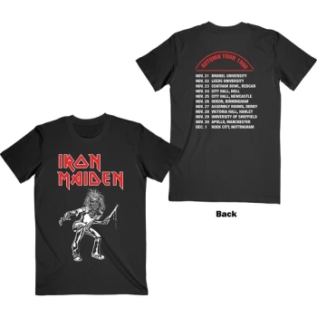 Image of Iron Maiden - Autumn Tour 1980 Unisex Small T-Shirt - Black