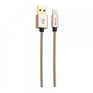 Image of Verbatim Sync & Charge Step-up Lightning Cable (0.3m) 65085 - Gold