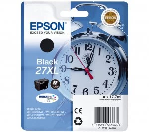 Image of Epson 27XL Alarm Clock Black Ink Cartridge
