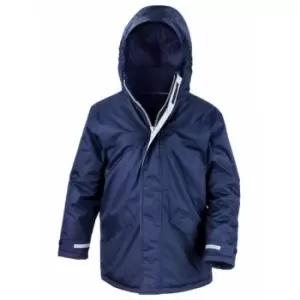Image of Result Childrens/Kids Core Winter Parka Waterproof Windproof Jacket (3-4) (Navy Blue)
