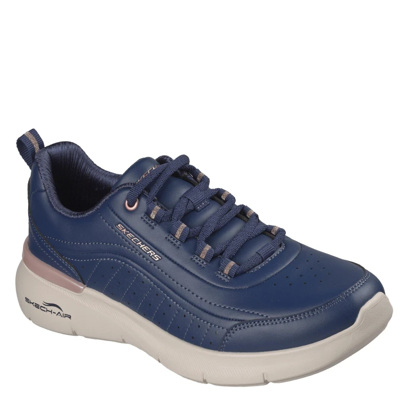 Image of Skechers Womens Air Dynamight Navy/Rose Gold female 4 (37)