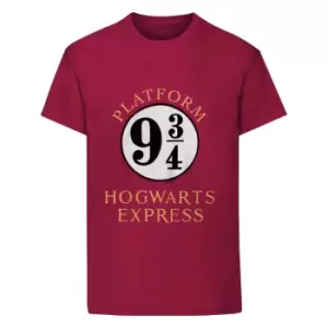 Image of Harry Potter Childrens/Kids Hogwarts Express T-Shirt (5-6 Years) (Maroon)