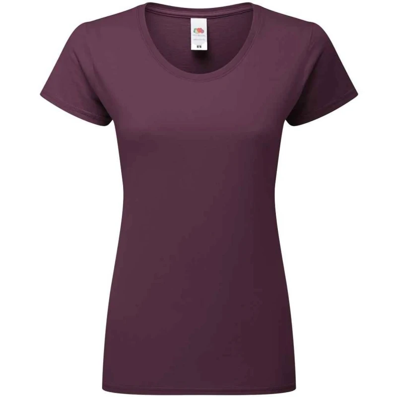 Image of Fruit Of The Loom Fruit of the Loom Men Iconic Ringspun Cotton T-Shirt in Purple Size: Medium Purple M Male 5063693791834