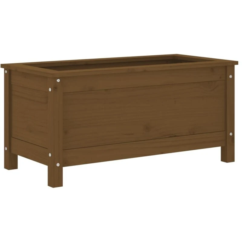 Image of vidaXL Garden Planter Brown 82.5x40x39cm Solid Wood Pine, Brown 825257