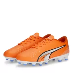 Image of Puma Ultra.4 Firm Ground Football Boots Juniors - Orange