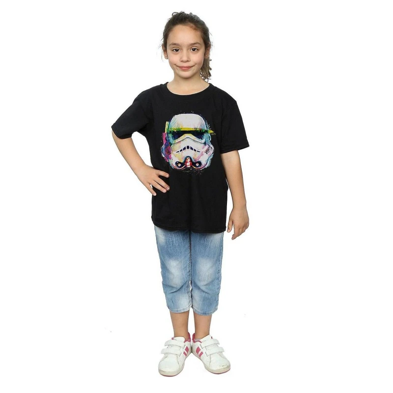 Image of Star Wars Command Stormtrooper Art Cotton T-Shirt Black female
