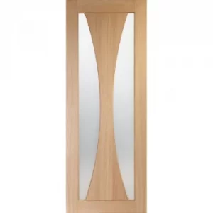 Image of XL Joinery Internal Oak Verona 2 Light Clear Glazed Fire Door FD30 762mm