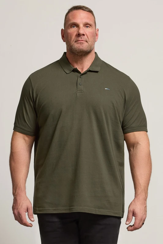 Image of BadRhino BadRhino Men Short Sleeve Polo Shirt in Light Khaki Size: Medium Light Khaki M Male 5057147734034