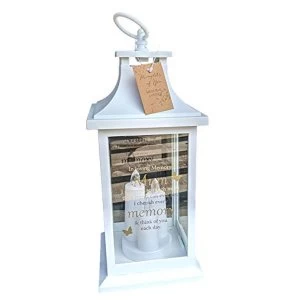 Image of Thoughts of You White Memorial Lantern - Mum