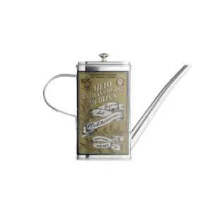 Image of KitchenCraft World of Flavours Italian Stainless Steel Oil Can Drizzle 500ml MultiColoured