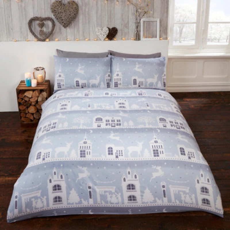 Image of Rapport Home Reindeer Road Duvet Set With Pillowcase