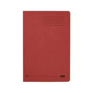 Image of Elba Foolscap Square Cut Folder Heavyweight 285gsm Red Pack of 100