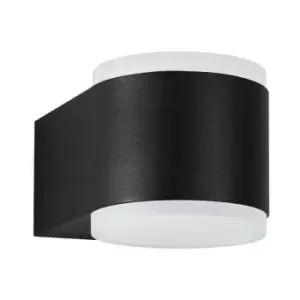 Image of Charlottetown 2 Light Outdoor Up Down Wall Lamp Black Aluminium, LED 2x4W 943Lm 3000K IP54 - Merano