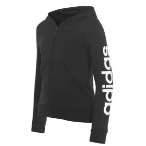 Image of adidas Zip Hoodie Junior Boys - Black/White