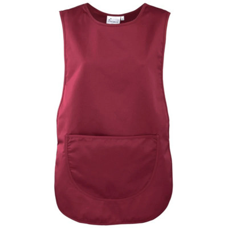 Image of Premier Premier Plain Pocket Tabard in Burgundy Size: Small Burgundy S Unisex 5063470772148