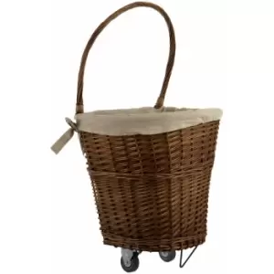 Image of Premier Housewares - Natural Willow Basket On Wheels