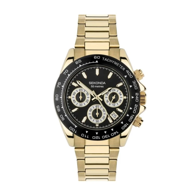 Image of Sekonda 30203 Gold Plated Chronograph Bracelet Watch - W31392