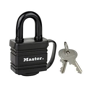 Image of Master Lock 7804EURD Weather Tough Laminated Steel Padlock - Black 40mm