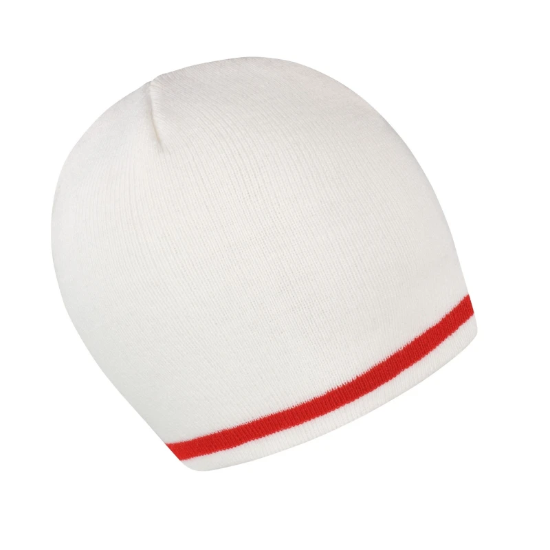 Image of Result Result Men Winter Essentials National Beanie Hat in Off White Off White One Size Male 5054752307936