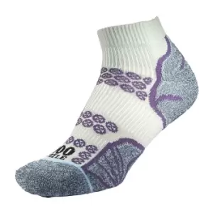 Image of 1000 Mile Lite Anklet Sock Ladies (Recycled) Silver/Purple Medium