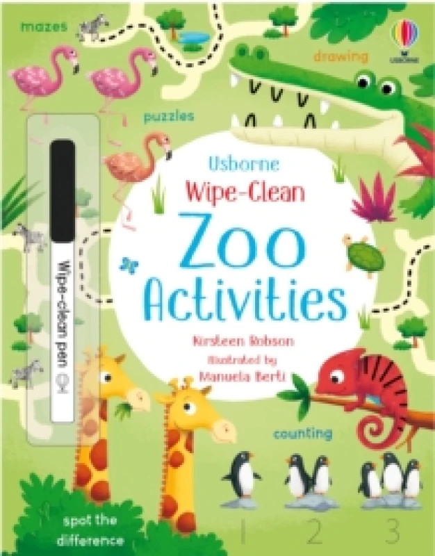 Image of Kirsteen Robson Wipe-Clean Zoo Activities Book Multi unisex