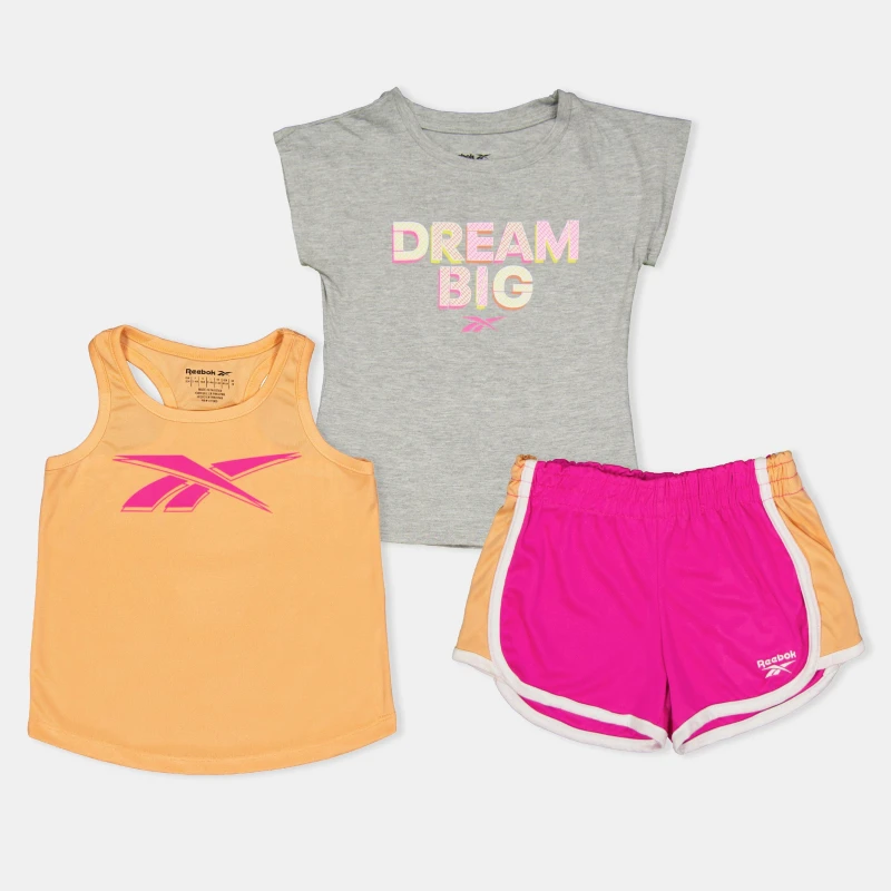 Image of Reebok Top and Shorts Set Cantaloupe female 18-24 Mnth
