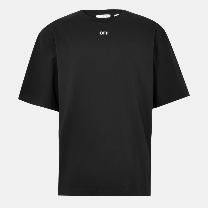 Image of Off White Mens Arrow Skate T-Shirt Black/Aqua male XS