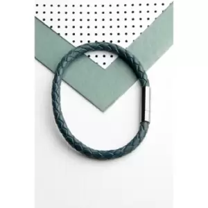 Image of Personalised Mens Aegean Blue Capsule Tube Woven Bracelet