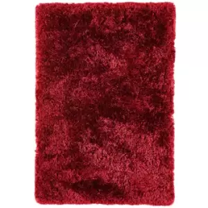 Image of Asiatic Plush Shaggy Rug, 70 x 140cm - Red