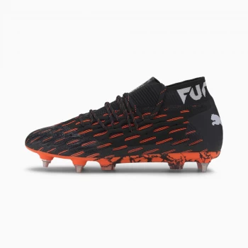 Image of Womens PUMA Future 6.1 NetFit Mxsg Football Boots, Black/White/Shocking Orange, size 7.5, Shoes
