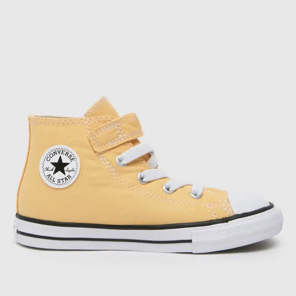 Image of Converse yellow all star hi 1v Toddler trainers Yellow UK 6 (EU 22)