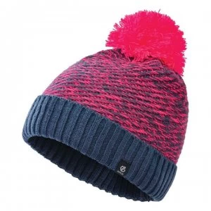 Image of Dare2B Hastily II Knit Bobble Beanie - DkDnm/NeonPk