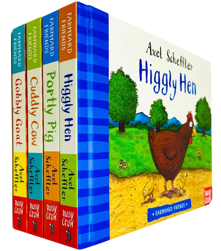 Image of Farmyard Friends Series 4 Books Collection Set by Axel Scheffler (Higgly Hen) Boardbook Axel Scheffler Books
