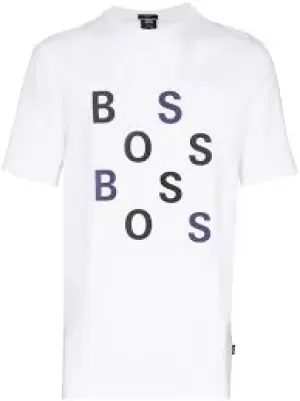 Image of Hugo Boss Tessler Logo T-Shirt White Size XL Men