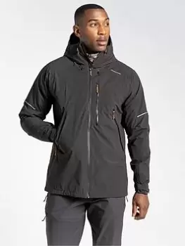 Image of Craghoppers Dynamic Waterproof Hooded Jacket - Black/Pepper, Black Pepper, Size S, Men