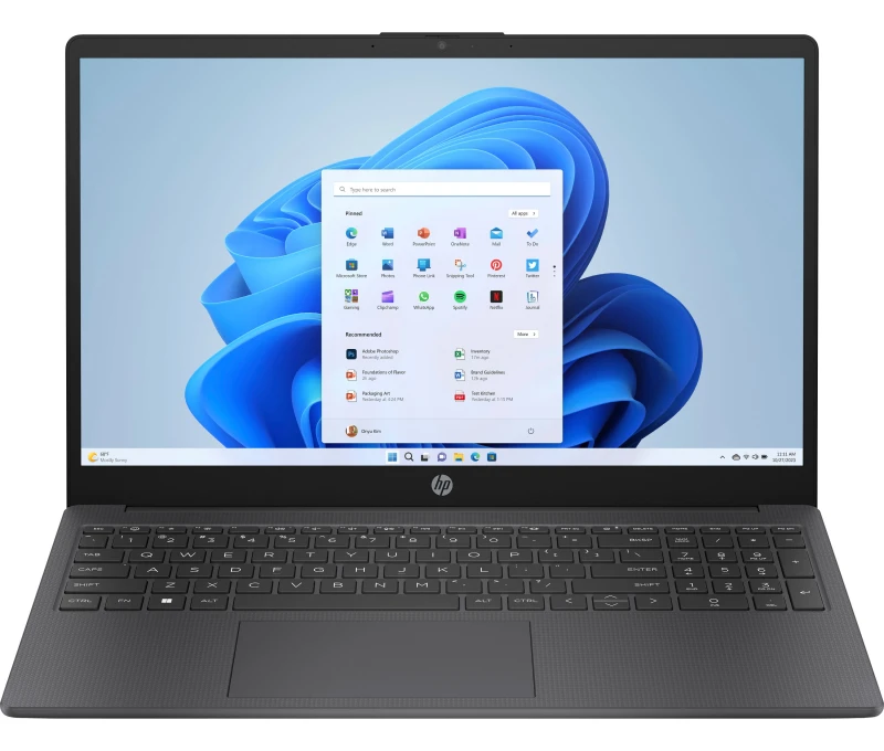 Image of HP 15-fc0078na AMD Athlon Silver 7120U Laptop 39.6cm (15.6") Full HD 8GB LPDDR5-SDRAM 128GB SSD WiFi 6 (802.11ax) Windows 11 Home in S mode Gre