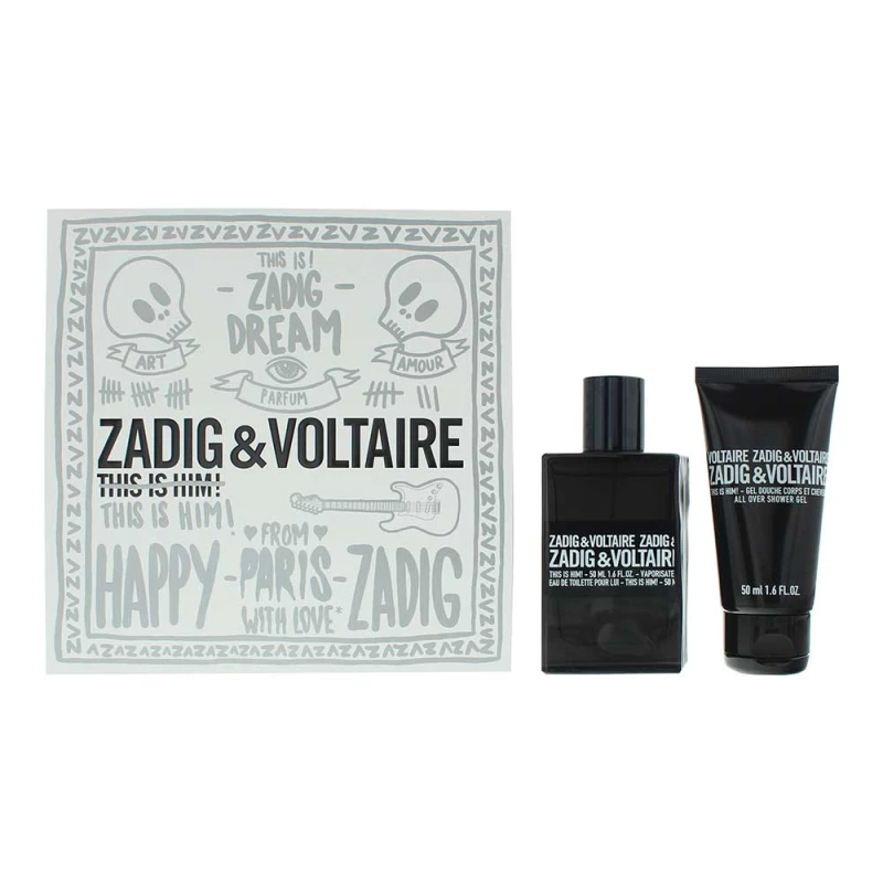 Image of Zadig Voltaire This Is Him! 2 Piece Gift Set: Eau de Toilette 50ml - Shower Gel 50ml