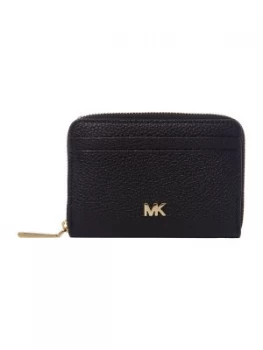 Image of Michael Kors Money pieces zip around card case Black