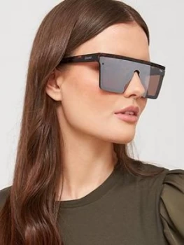 Image of QUAY AUSTRALIA Hindsight Shield Sunglasses, Tort, Women