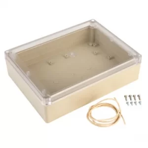 Image of Hammond RP1455C Watertight ABS Enclosure 220 x 165 x 60 Clear Lid Grey