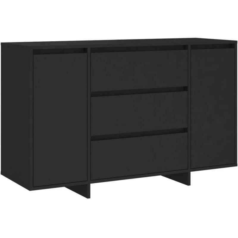 Image of VIDAXL Sideboard with 3 Drawers Black 120x41x75cm Engineered Wood Vidaxl 8720286835050