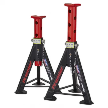 Image of Axle Stands (Pair) 6-Tonne Capacity Per Stand - Red