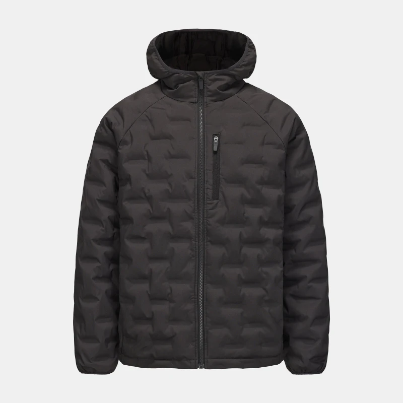 Image of Karrimor Mens Heat-Sealed Hooded Long Sleeve Full Zip Insulated Puffer Jacket Charcoal male S